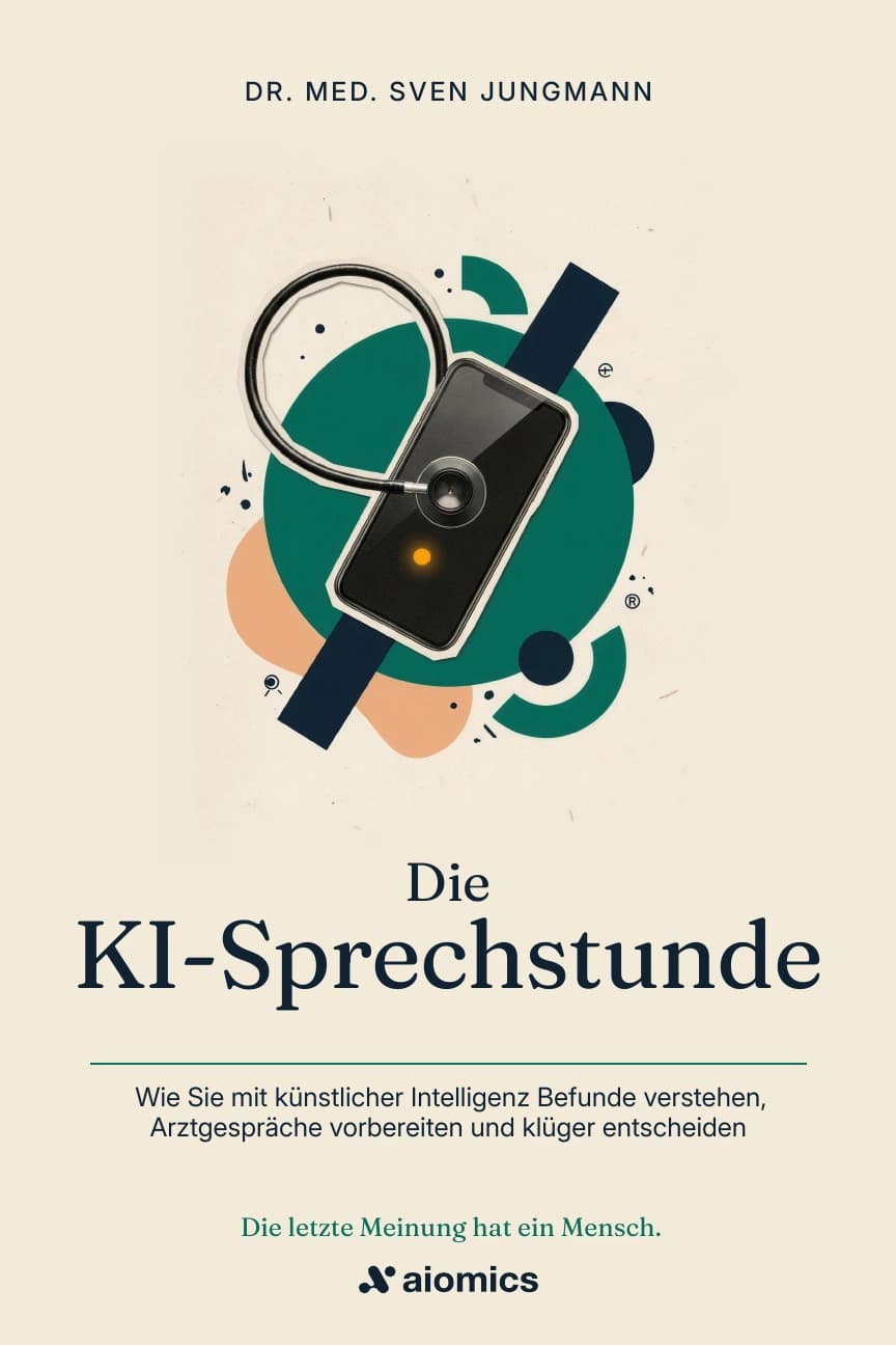 Buchumschlag: Die KI-Sprechstunde von Dr. med. Sven Jungmann
