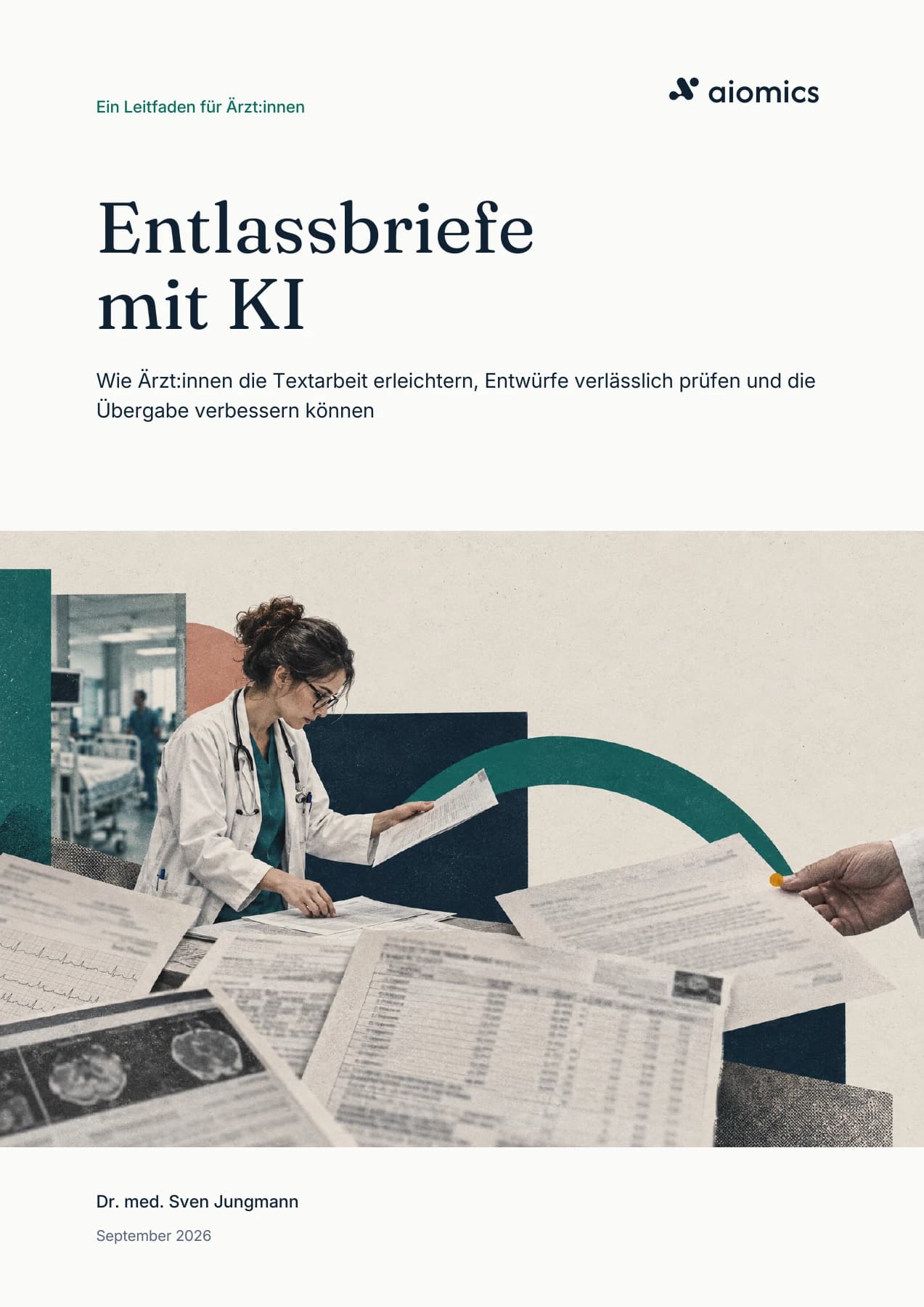 Titelseite des Leitfadens Entlassbriefe mit KI