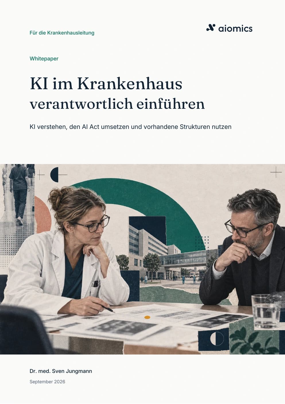 Titelseite: KI im Krankenhaus verantwortlich einführen von Dr. med. Sven Jungmann